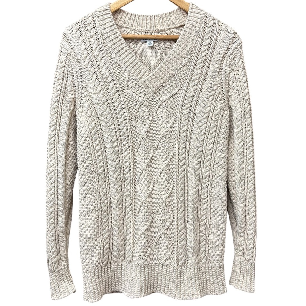 L.L. Bean chunky cable knit fisherman's sweater XS